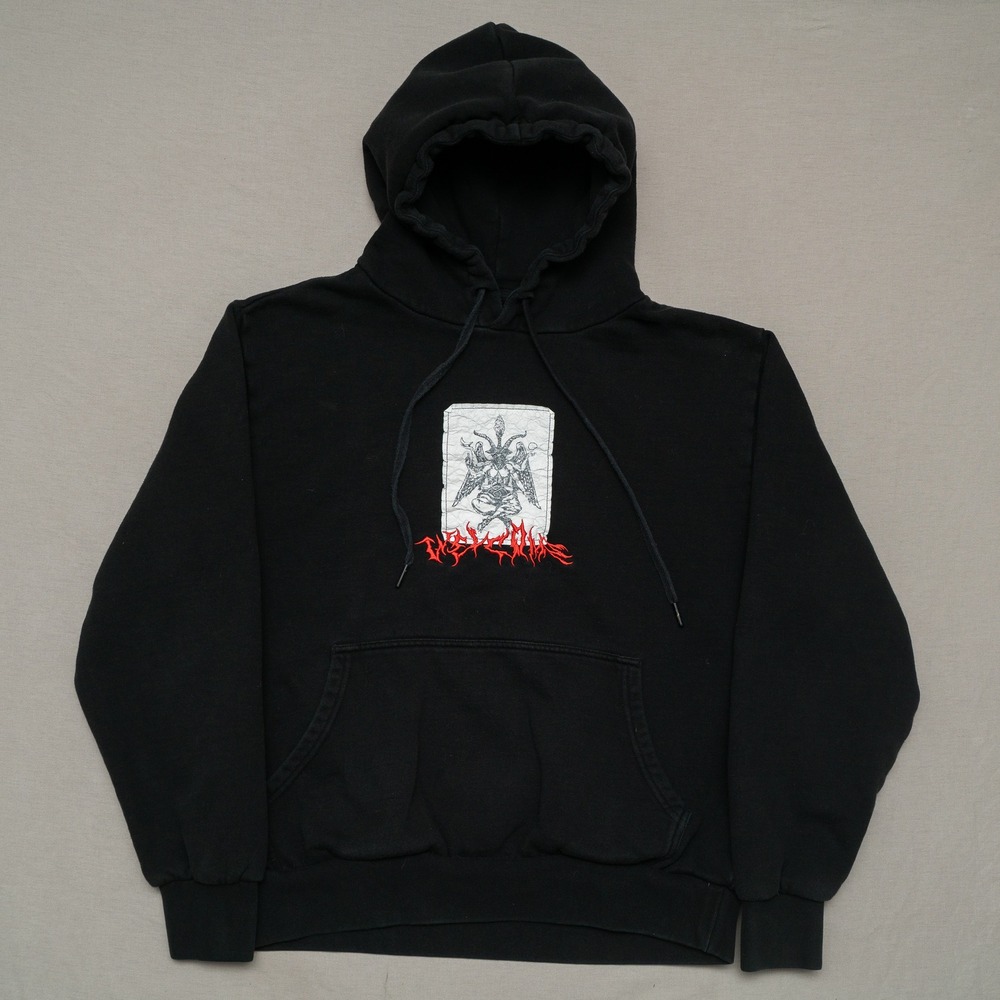 Welcome Skateboard Baphomet Death Metal Black Hoodie‎ Adult M